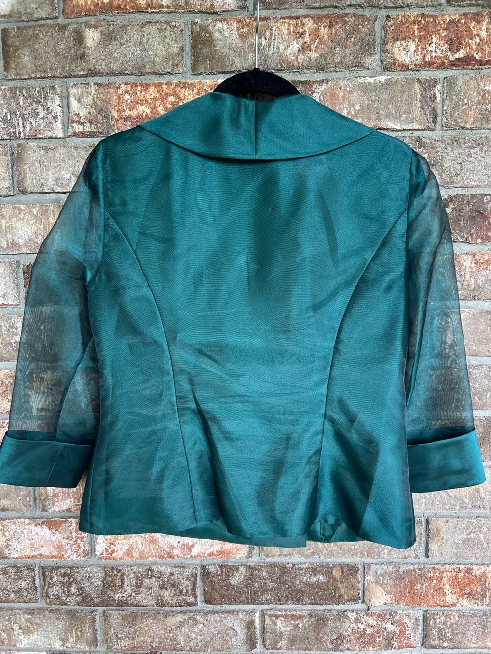 Alex Evenings Shimmering green jacket formal wear size medium - Picture 10 of 12